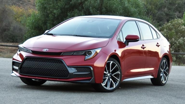 2022 Toyota Corolla in red.